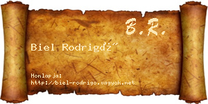 Biel Rodrigó névjegykártya